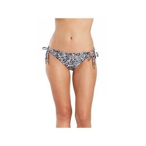 Helen Jon Tunnel Bikini Bottom Women's Large Black White Side-Tie Hipster JDM487